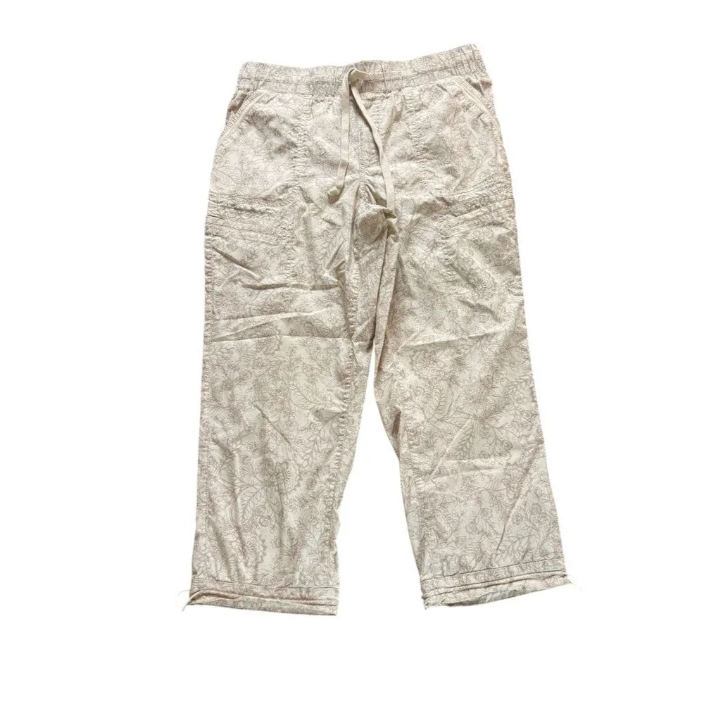 Democracy Pants Floral Flex-ellen Convertible Utility Stretch Womens Size 10